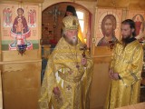 Литургия в передвижном храме на полевом стане