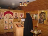 Служба в передвижном храме на полевом стане